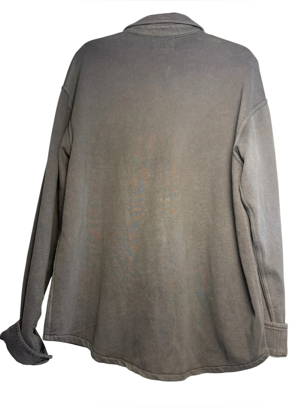 NWT American Eagle Supersoft Gray Fleece Lined Shacket L - Picture 3 of 12